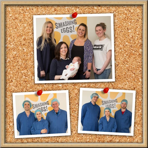 Team members photo board